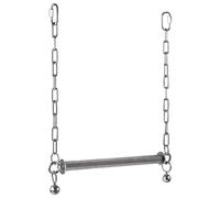 Bird Swing for Parakeets - Stainless Steel Heavy Duty Cage Perch | Multi-Activity Stand Ladder Hammock with Bell | Bird Toy for Parrot Conure Lovebird Macaw African Grey Cockatoo | 31x35cm