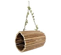 Bird Swing - Hanging Wood Cave | Natural Enrichment Pet Game Parakeet Cage 25cm X 15cm Chew Sleep Rest Accessory