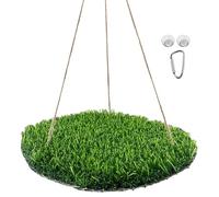 Bird Swing Mat - Large Birds Swing Toy, Natural Climbing Perch Hooks | Hanging Toy Cockatoo Parakeets Lovebird, Cage Accessories, Durabless Rope Net Ladder, Fun Play Exercise Training Climb