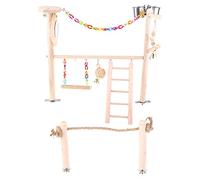 Bird Swing Parrot Cage Swing Hanging For Play For Macaw Wooden Bridge Ladder For Small Sized Birds For Cage Decor
