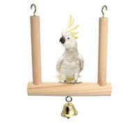 Bird Swing - Parrot Swing | budgiee Swing | Cockatiel Toys | Colorful Parrot Perch Stand | Natural Wood Bird Swing | Small Bird Cage Swing, Boredom Breaker For Parakeet, Cockatiel, Conures