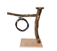 Bird Swing Parrots Cage Toy Wood Swing Perch Tray Feeding Cups Training For Small Size Parrots Climbing Toy
