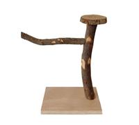 Bird Swing, Parrots Cage Toy, Wood Swing Perch Tray Feeding Cups Training for Small Size Parrots Training Stick