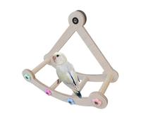 Bird Swing Toy - Natural Material Hanging Rotation Perch, Wooden Accessories for Pet Birds, Educational Toy for Educational Training, Cage Decoration and Mood Change as Multifunctional