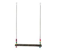 Bird Swing With Colorful Beads Swing Bridge Wood Hanging For Budgies Training Perch Toy For Birds Cage Decoration Bird Toy For Kids