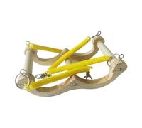 Bird Swing,Wooden Chewing Standing Perch Swing - Exercise Stand with Spring, Parrot Playground for Conure Cockatiel Canary Tree Outside
