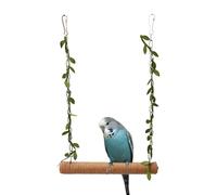 Bird Swing,Wooden Parrot Perch Stand,Swing Hanging Toys With 2PCS Metal Hooks for Parrot Budgerigar Parakeet Cockatiel Love Birds Finches