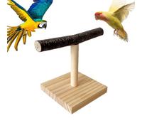 Bird T Perch - Wood 15x12 Cm Tabletop Bird Rack, Natural Paw Grinding Stick, Portable Training Holder | Training T Birds Perch Stand Eco Friendly Resting For Macaw Budgies Parakeet Cage Accessories