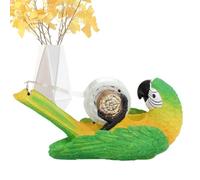 Bird Tape Organizer - 16.3 x 8 x 6.2cm Resin Tape Stand, Parrot Shaped Tape Holder, Funny Desk Decoration, Sticky Roller Cutter | Home, Office, School, Scream