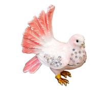 Bird Themed Jewelry Organizer with Gemstone Accents, Decorative Container for Ring Earrings, Hand Painted Enamel Bird Jewelry Box, フリーサイズ