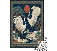 Bird-themed Rätsel Für Erwachsene |Geometric Korean Plaid Pattern| 38x26cm/1000pcs Puzzles Lernspiele Home Decor Puzzles