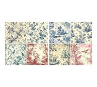 Bird Toile Rice Paper, 29 X 29cm (2 pc) - 8X Decoupage Toile de Jouy Designs for Collage, Card Making & Crafts, Decoupage by CRAFT KREATIVELY