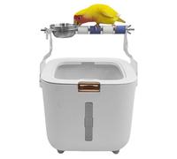 Bird Toilet Stand - Grinding Station | Feeding Cup for the | Desktop Bird Climbing Stand, Parakeet Exercise Perch for Train