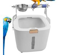 Bird Toilet Stand - Parrot Potty Training Stand | Bird Toilet Perch With Feeding Bowl, Desktop Climbing Station For Small Pet Birds