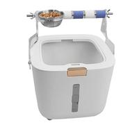 Bird Toilet Stand - Perch with Feeding Cup | Parrot Potty Training is a Perch | Porg Grinding & Climbing Station for Parakeets, Lovebirds, Parakeets | Desktop Bird Dress represents targeted exhaust