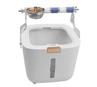Bird Toilet Stand - Targeted Defecation Training Station, Desktop Parrot Standing Rack, Integrated Food Box Hardware, Resilient Synthetic Accessory Housing Unit | for Parakeet Climbing Exercise