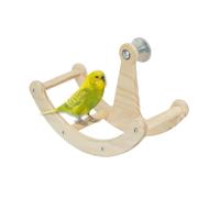 Bird Toy - 12 Inch Rotating Wood Perch, Chewable Activity Gym, Cage Mounted Play Stand, interactive rocking parakeet toys| Enrichment Climbing Ladder for Small Parrots Finches Pigeons Pet Birds Home