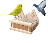 Bird Toy - 2 Inch Wooden Cage Perch Accessory for Indoor Training, Outdoor Play with Chewing Function, Shredding Stand for Parrot Cockatiel Conure Lovebird, Natural Wood, Pet Supply Pack