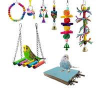Bird Toy, 8-Piece Training Accessories for Lovebirds - Parakeet Perch | For Macaws Wedge Tail Parakeets Budgies Lovebirds Grey Parrots Muniastrilds Beos Animal Shelters