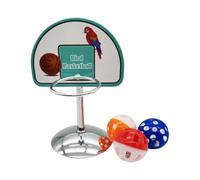 Bird Toy Basketball - Interactive Cage Stand with 3 Balls, Plate Training | Attractive Toy for Conure, Cockatiel, Little Bird, Fun and Exciting Activity for Pet Bird Exercise