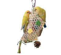 Bird Toy Cage Activity Game, Hanging Chew Toy for Mental Stimulation and Chewing Exercises Indoors and Aviaries