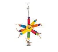 Bird toy Duvoplus Kleurrijk Houten Blokjes & Leder