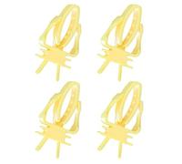 Bird Toy Feeder Clip Chew Resistant Simple Produce Serving Clips Parrot Diet Clip 4pcs Secure Cage Fruit Holders