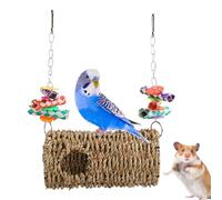 Bird Toy for Budgies | Chewable Woven Tunnel Nest Swing - Parakeet Nest with Holes | for Indoors Pets such as Cockatiel, Finch and Canary to Play and Rest