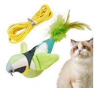 Bird Toy for Cats, Agility Training Teaser Game, with Rope Singing Bird, for Instinct Practice Agility Training Foraging Outdoor Kitten Solo Play Pet Birthday