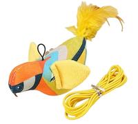 Bird Toy for Cats,Realistic Chirping Flying Animal - with Rope Interactive Cat Toy,for Indoor Outdoor Kitten Solo Play Owner Pet Bonding Instinct Practice