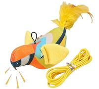 Bird Toy for Cats | Simulated Chirping Flying Animal - with Rope Electric Bird Toy,for Instinct Practice Agility Training Foraging Outdoor Kitten Solo Play Pet Birthday