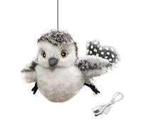 Bird Toy for Cats | Snowy Owl Shaped Rechargeable Interactive,Simulation Chirping Bird Toys - for Pet Kittens Living Room Home Indoor Playing Travel