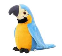 Bird Toy for Kids | Chirping Parrot with Flapping Wings and Music | Interactive Electronic Plush Animal for Pets Kids Birthday Party Holiday Christmas Shelf Display
