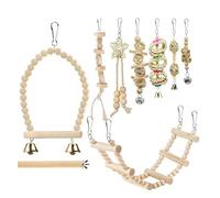 Bird Toy for Parrots, Interactive Wooden Chew Items, Chew Toy Parrot Swing - for Business, Play & Climbing - Budgies, Cockatiels, Lovebirds, Lovebirds,