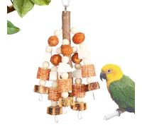 Bird Toy - Hammock Climbing Ladder | 7 Pieces Bird Toy Hanging Bell Parrot Cage Swing Climbing Ladder Wooden Pole Chew Toy for Parakeets Love Birds Kle