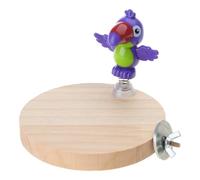 Bird Toy Natural Wood Perch Parrot Wooden Stand Platform Cage Training Chew Yellow Chicken Spring For Pet Birds