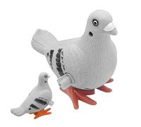 Bird Toy - Wind-up Bird Toy | Gray White Wind Up - Realistic Spring-Operated Random Gray White Colors For Playroom Decoration And Educational Fun, Children's Bouncy Animal, 10x9.5x6cm