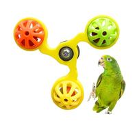 Bird Toy Windmill - 11cm Length, 3D Print Stable, Lightweight, Built-in Bell Balls, Cage Accessories, Parakeet | Cockatiel Aviary Rotating Nibble Toy