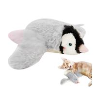 Bird Toy - Wing Flapper 30x23x8.5cm, Automatic Animal Mimic, Hanging Catnip Pocket, Realistic Bunny Hair Fiber | Smart Touch Activated Activity Present Idea Playful Feline Exercise Motion Simulator El