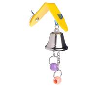 Bird Toys - Bell Puzzle Enrichment Organizer, Cage Block with Feature, Wooden Frame Gear with Feature, Toy Functional Styling, Activity Play Supplies for Parrot, Conure, Budgies