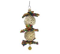 Bird Toys - Bird Shredding Toys, Natural Wooden Interactive Shredder, Parrot Chewing Toy With Bell Birds, Cockatiel Toy, For Small, Medium Macaws, Lovebirds, Beak Grinding, Boredom Relieve