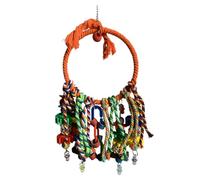 Bird Toys - Cotton Rope Ring Swing Perch | Parrot Swings Conure Rope Ring | Pet Supplies Interactive Games, Chewing, Exercise, Enrichment, Climbing For Cockatiel, Canary, Finch, Quaker, African Grey A