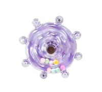 Bird Toys for Parakeets Colorful Parakeet Toys Wheel Bird Cage Accessories, Interactive Spinner Rattle Parrot Chewing Exercise for Mini Macaw Small Medium Birds (Purple)