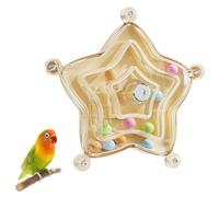 Bird Toys for Parakeets,Colorful Parakeet Toys Wheel,Interactive Spinner Toy for Parrots,Bird Cage Accessories for Entertainment Chewing Exercise,Suitable Macaws Cockatiels Budgies (Yellow)