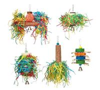 Bird Toys for Parrots,Colorful Shredded Paper Toys | Chew Supplies Exercise-Promoting Mental-Stimulating Treat-Dispensing Indestructible for Cockatiel African Grey Window Squirrel