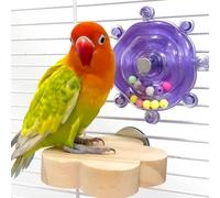 Bird Toys for Parrots, Spinning Wheel Chew Toy with Rotating Plastic Spinner, Bird Chew Toys, Colorful Bird Chew Toys, Rattle Cockatiel Toy for Chewing Exercise Bird Cage Entertainment(purple)