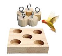 Bird Toys - High Grade Wood Parakeet Peg Chewing Devices, Professional Interactive Puzzle Playing Tools, Guard | Reliable Aid for Lovebirds Parrots Cage Finch Canary Cockatiel Pet