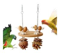 Bird Toys - Natural Interactive Foraging - Small Bird Chew Toys Cage Decor - for Cockatiel Conure Macaw Myna Parakeet Pigeon Sparrow Indoor Outdoor Home Cage