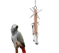 Bird Toys, Parrot Toys with Wood and Stainless Steel, Bird Toys for Parrots, Bird Cage Accessories for Amazon, Budgie, Love Birds, African Grey, Conure, Caique, Quaker, Cockatiel, Parakeet