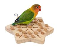 Bird Toys - Wooden Chew Activity with Removable Corks - Bird Foraging Toys - for Boredom Prevention Beak Health Environmental Enrichment Home Training Mental Stimulation Physical Exercise